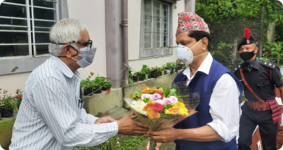 75th Independence Day celebration 2021 at the Kanchendzonga Administrative Block of the University